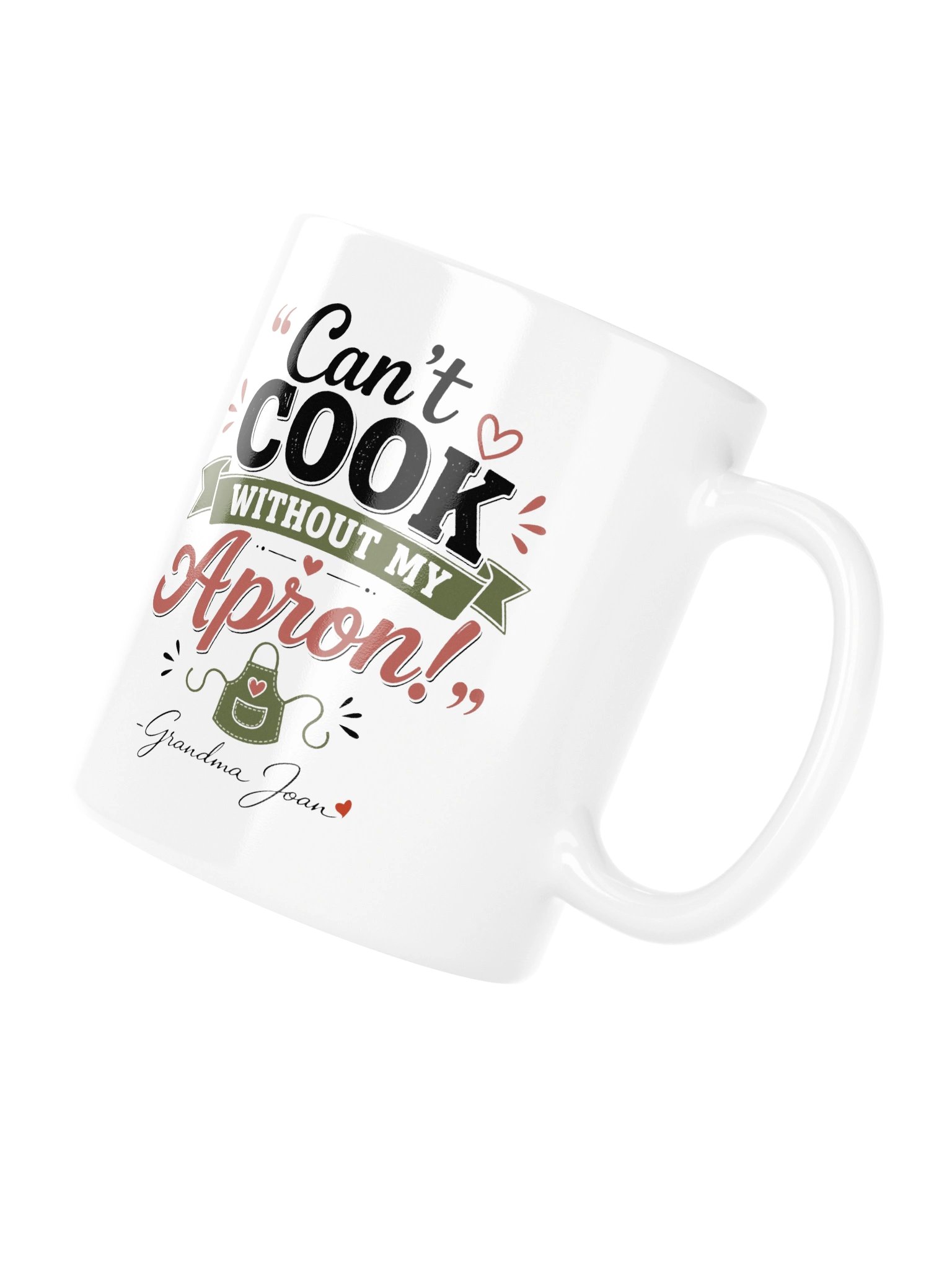 Can't Cook Without My Apron! - White Glossy Mug product image (5)