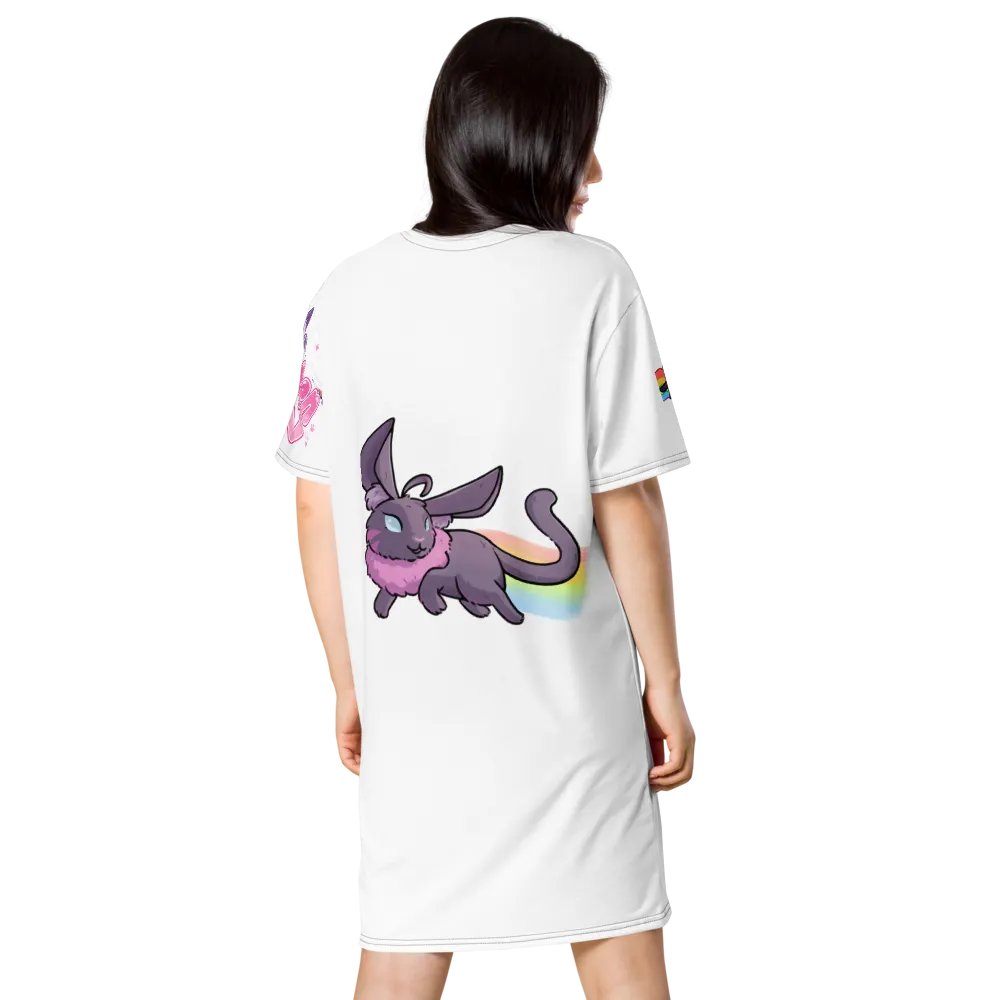 Pixel Kitten Playful All-Over T-Shirt Dress product image (3)