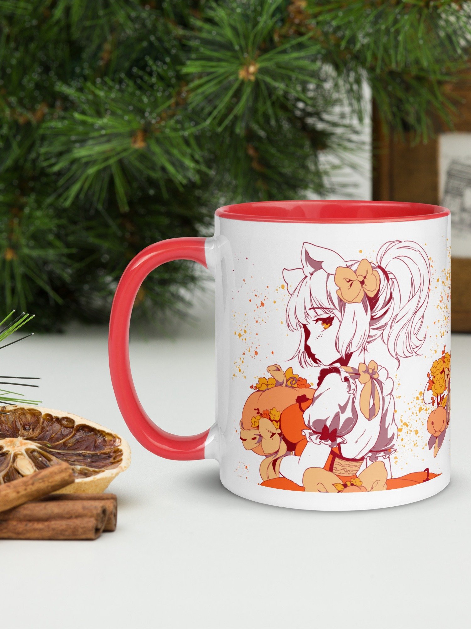 Fall 2025 ♥Pumpkabell♥ Waifu Mug [RED EDITION] product image (6)