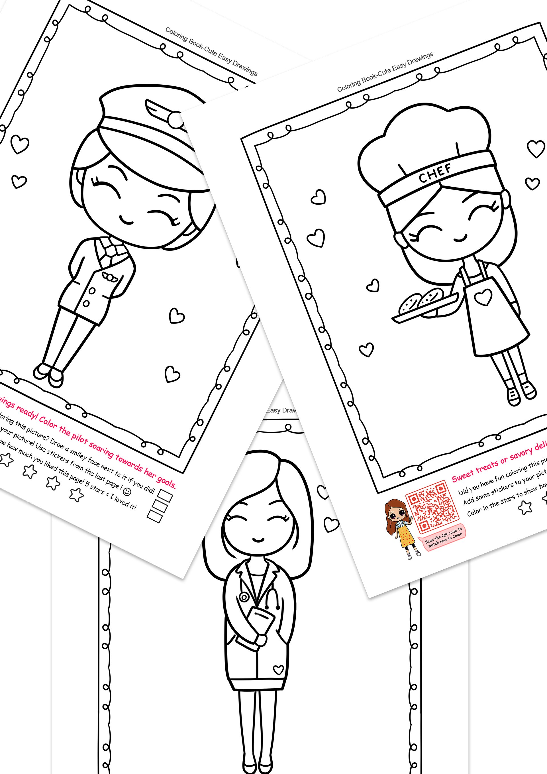 Cute Easy Drawings Ultimate Coloring Bundle | Digital Download product image (7)