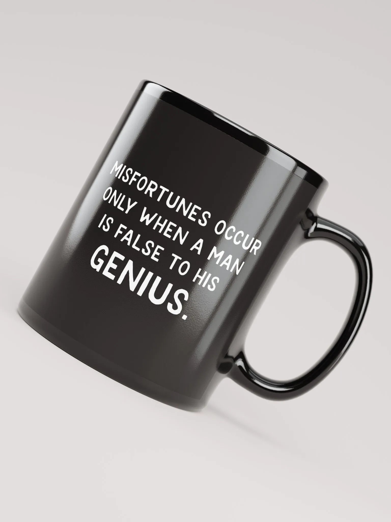 Embrace Your Genius Thoreau Quote Black Coffee Mug product image (2)