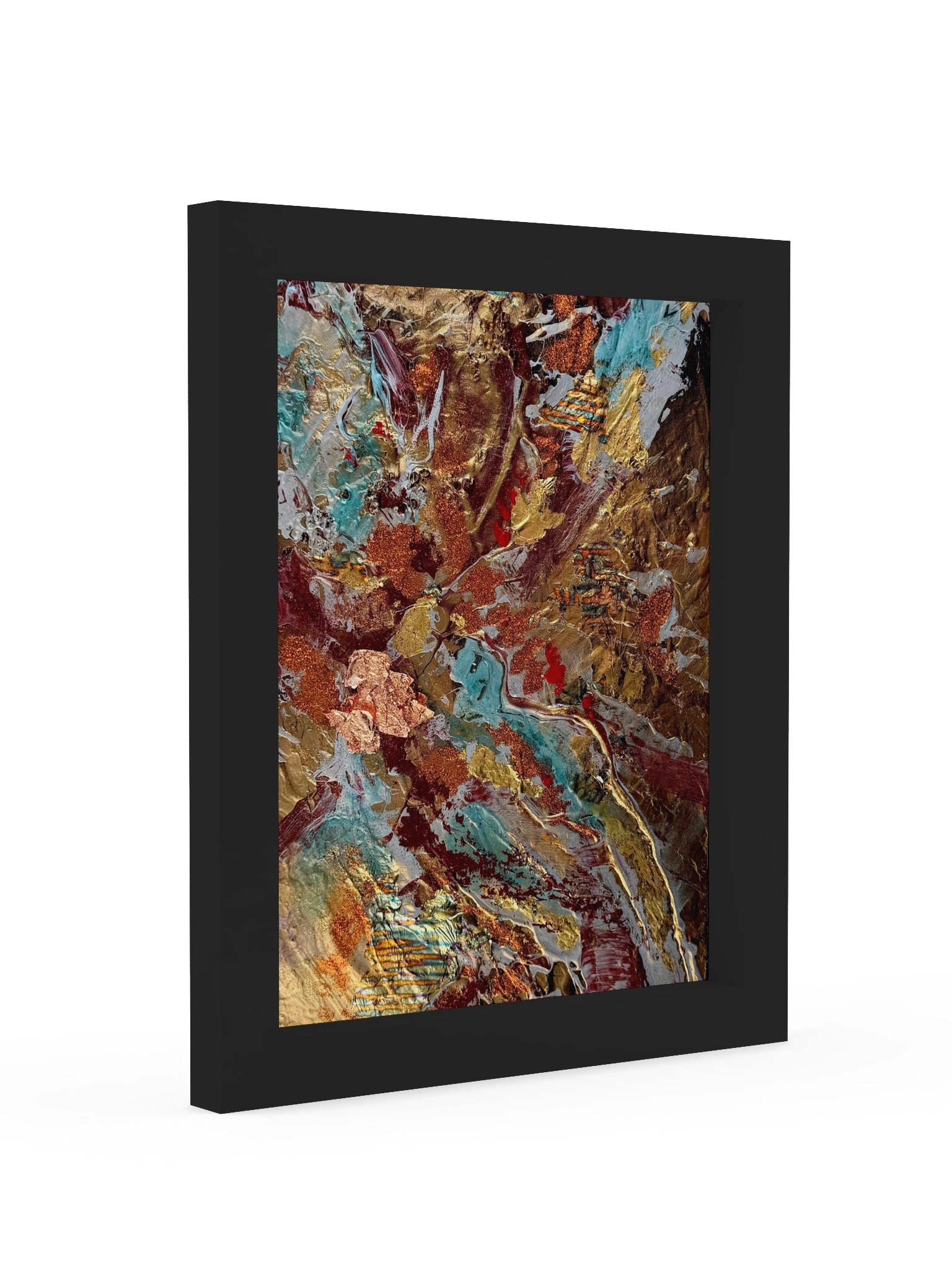 Abstract Metallic Swirl Framed Matte Poster product image (8)
