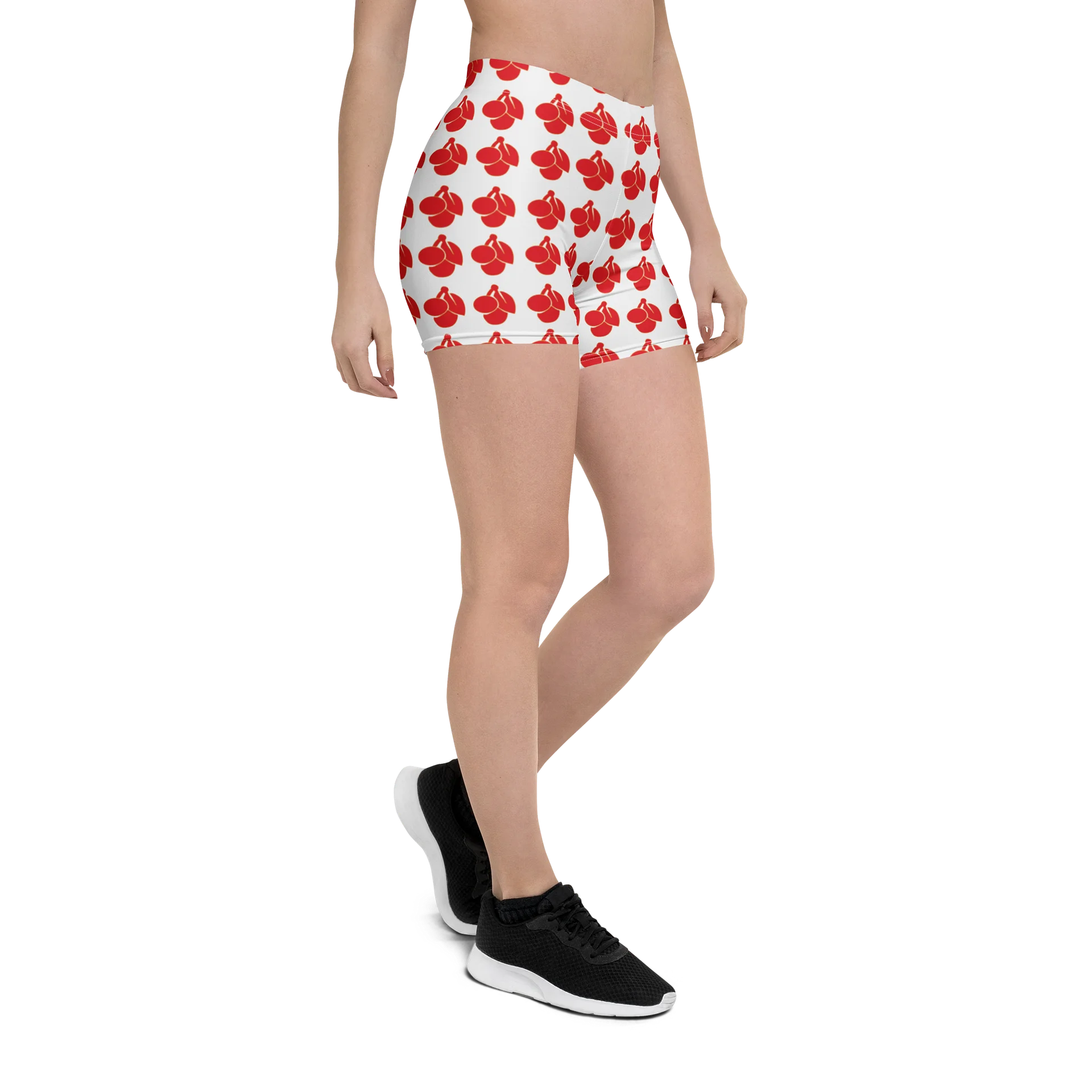 cherry logo all over print ladies shorts product image (6)