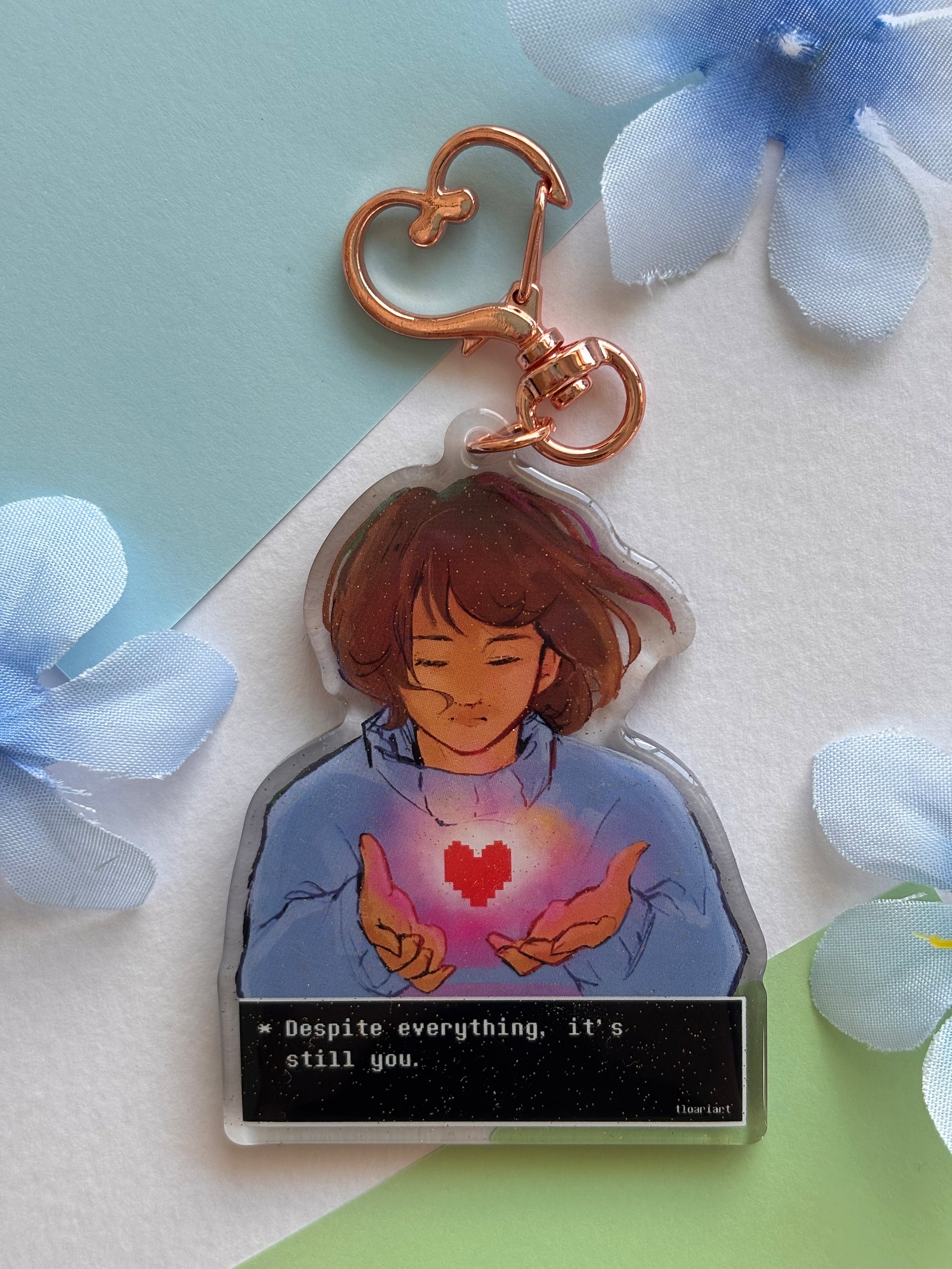 Undertale Frisk Glitter Keychain product image (1)