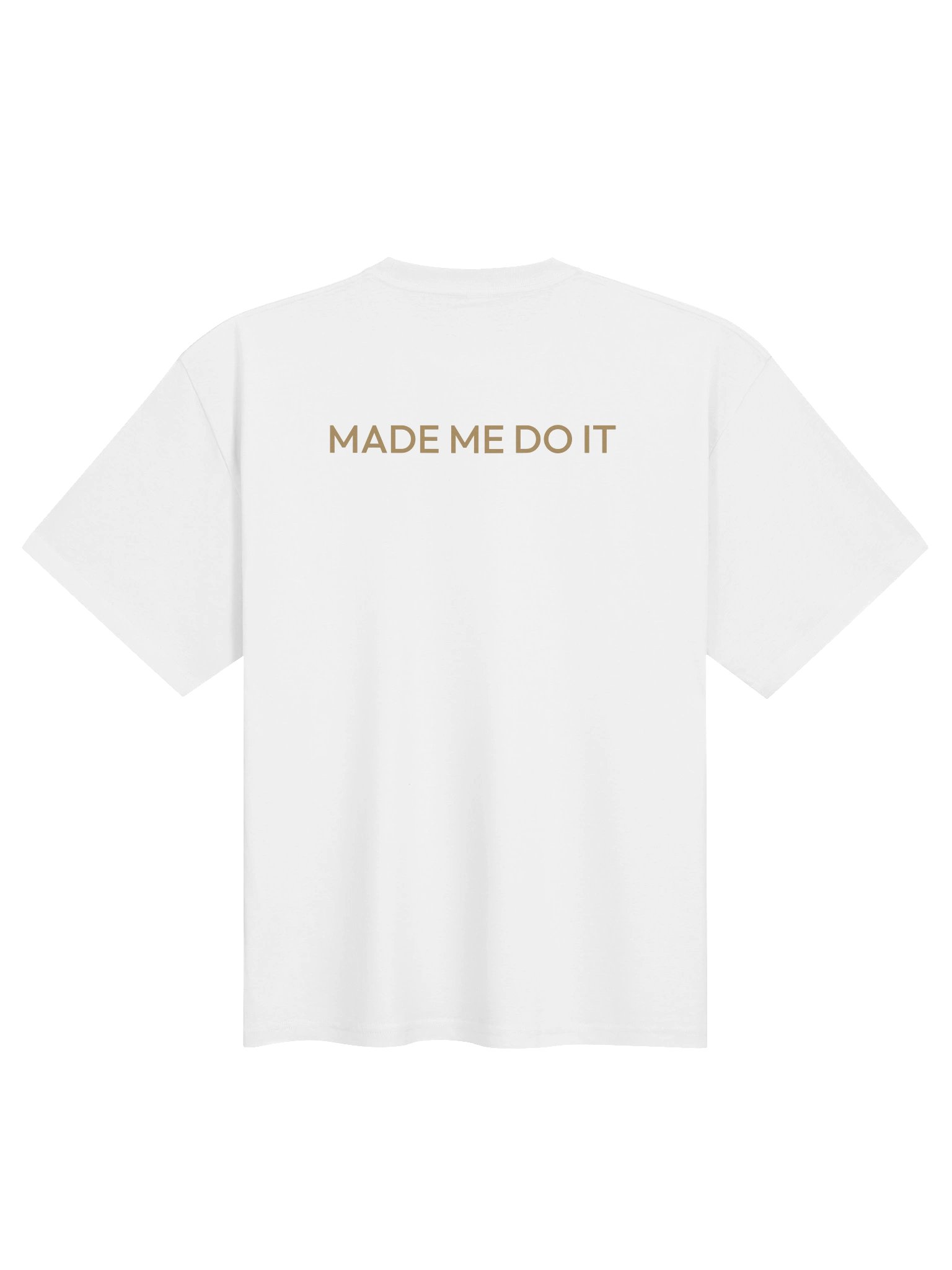 MYKONOS MADE ME DO IT | White & Gold Oversized T-Shirt product image (2)