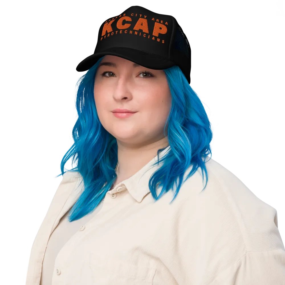 Embroidered Trucker Hat - Orange KCAP product image (8)