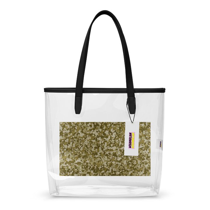 Pixelated Camo Clear Tote Bag product image (1)