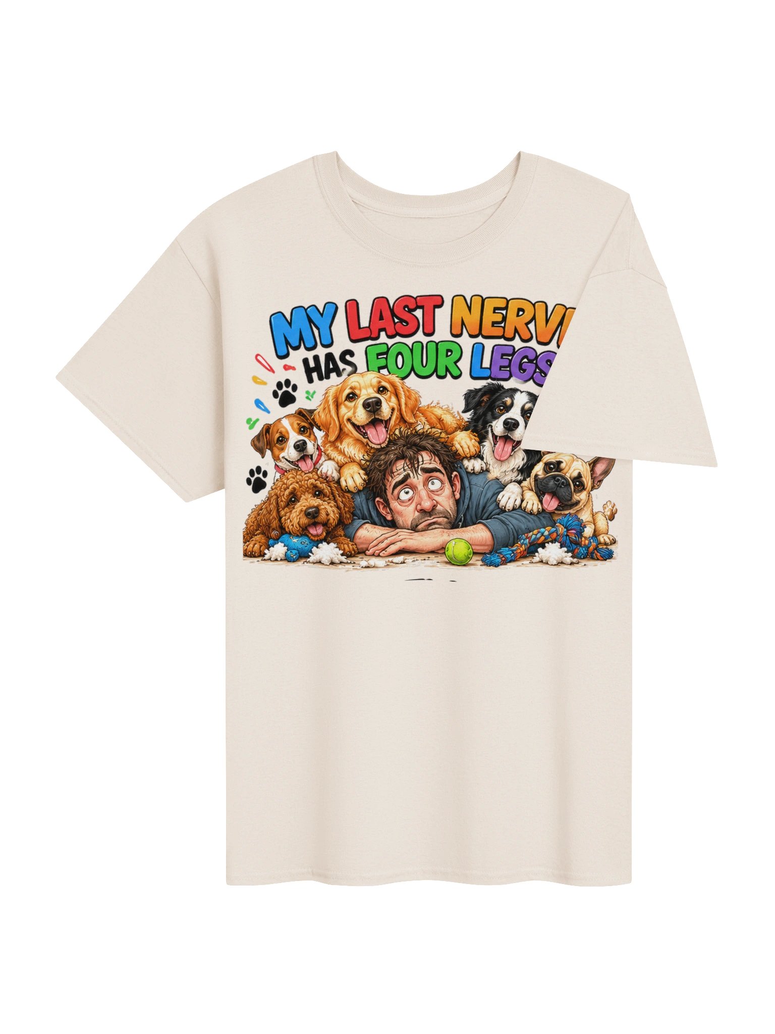 My Last Nerve Has Four Legs – Funny Dog Lover T-Shirt product image (4)