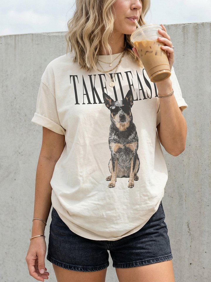 Take It Easy '90s Pop Vintage-Style T-Shirt for Australian Cattle Dog(Blue Heeler) Owners product image (2)