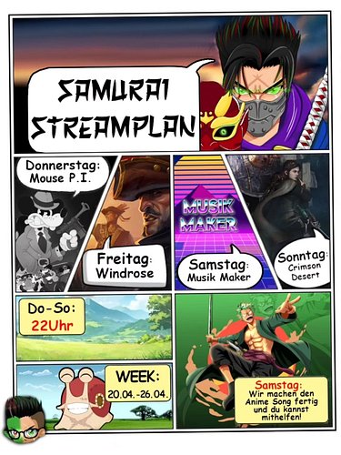 Diese Woche gehts wieder ab wie alter Tesafilm!
Streamplan:
Do: Detectiv Samlock Holmes ist wieder am Fall inMouse P.I. for H...