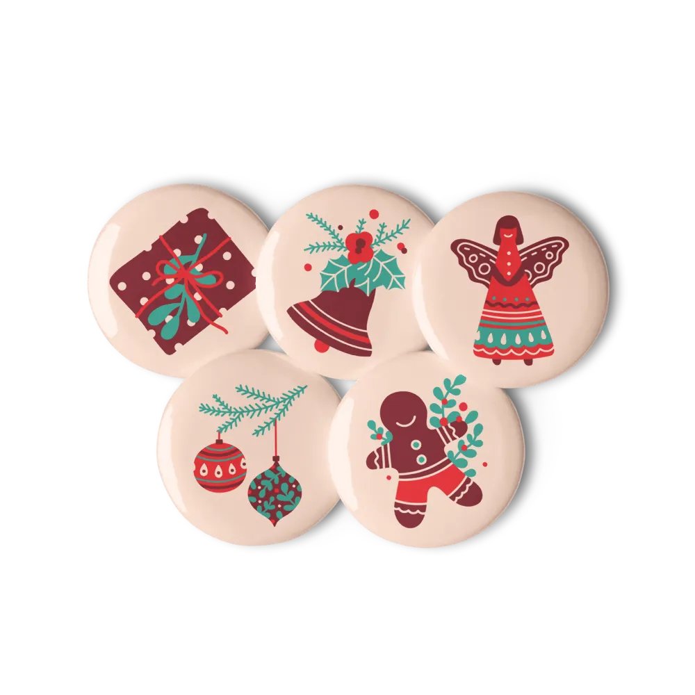 Festive Spirit Pin Buttons Set product image (2)