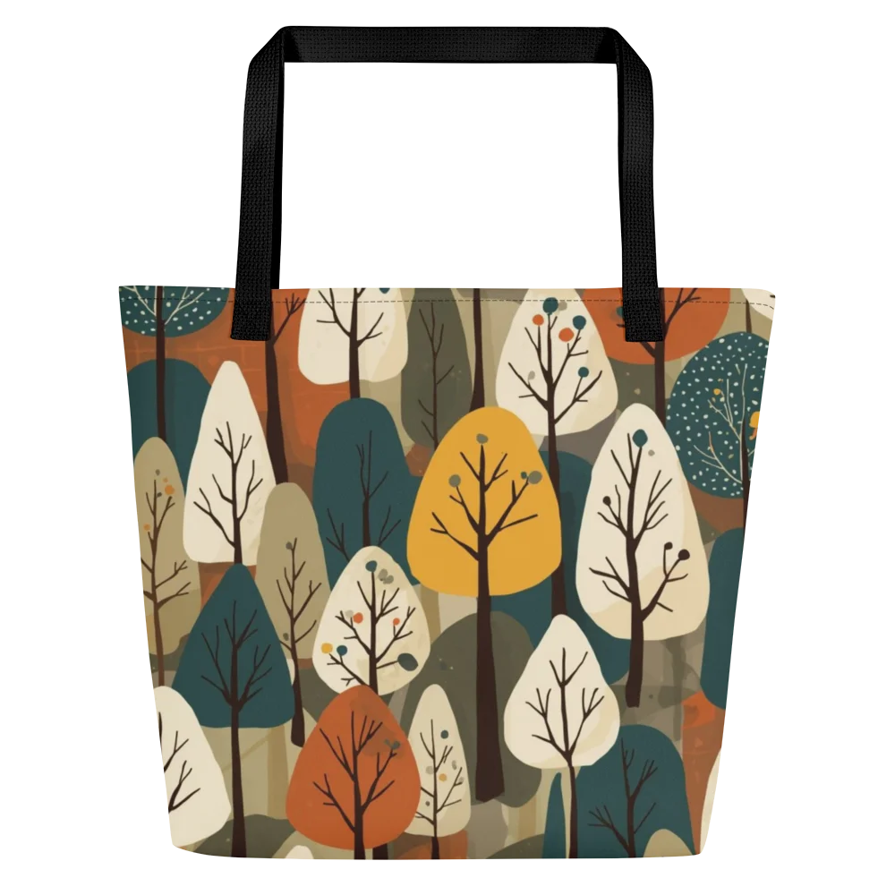 Colorful Tree Pattern Large Tote Bag product image (3)