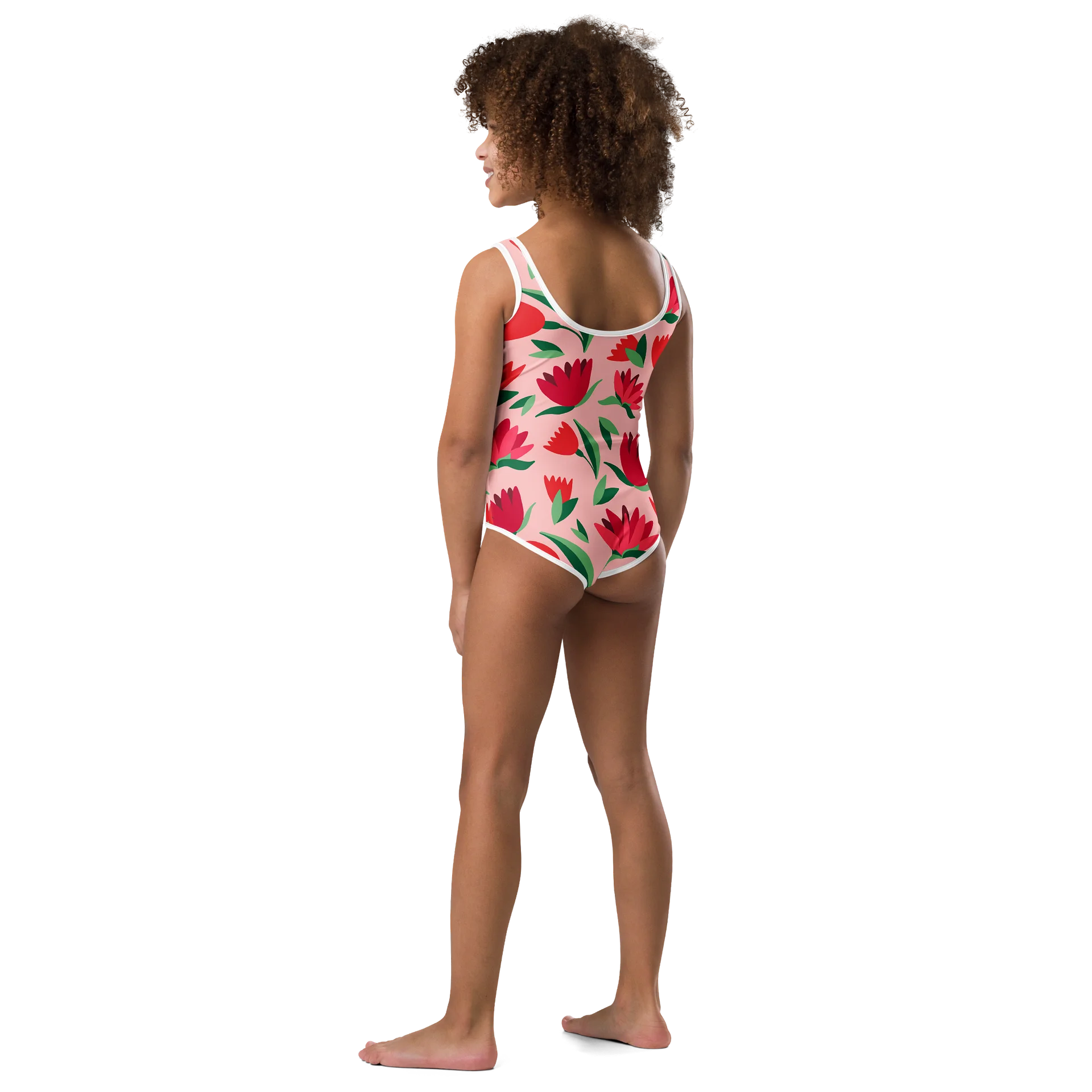 Elegant Harmony Floral Kids Swimsuit product image (3)