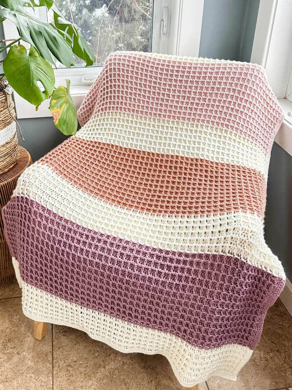 Waffle-icous Blanket Crochet Pattern product image (3)