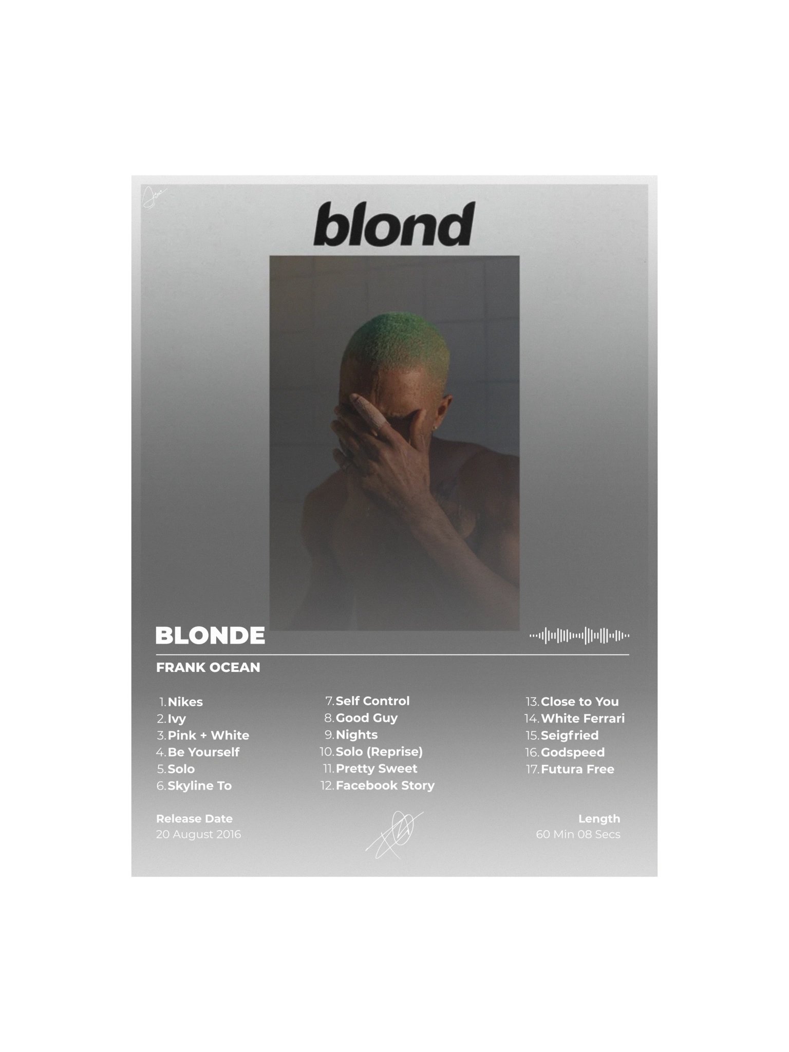 Frank Ocean Blonde Poster product image (1)