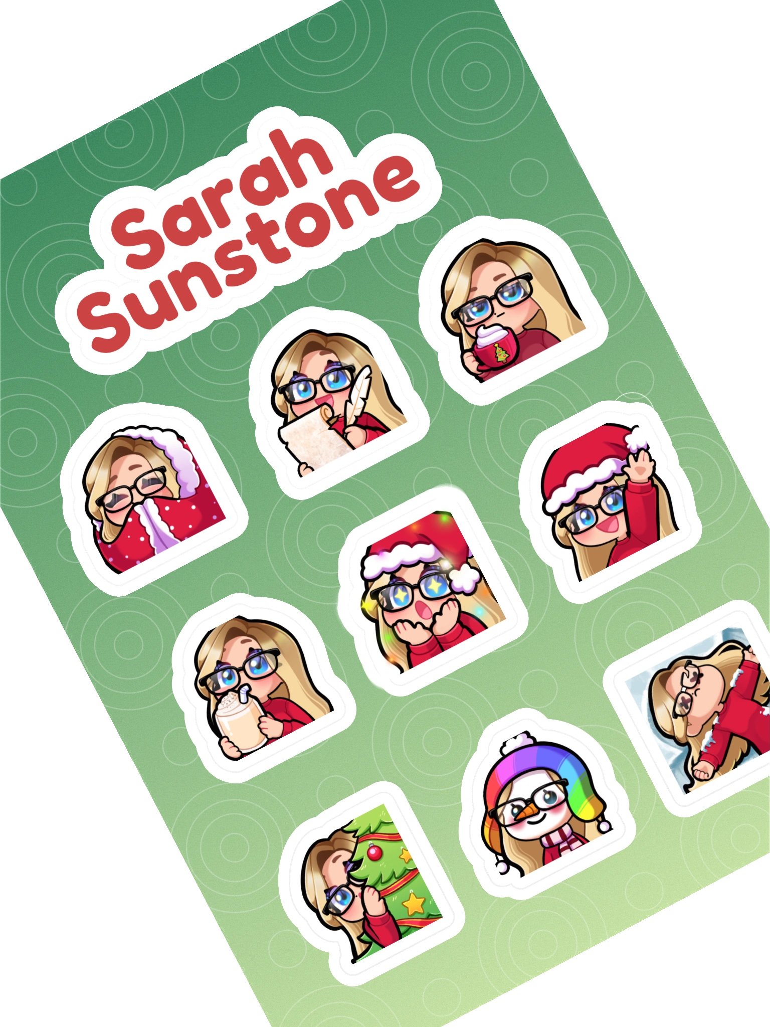 Festive Emote Sticker Sheet (A) product image (1)