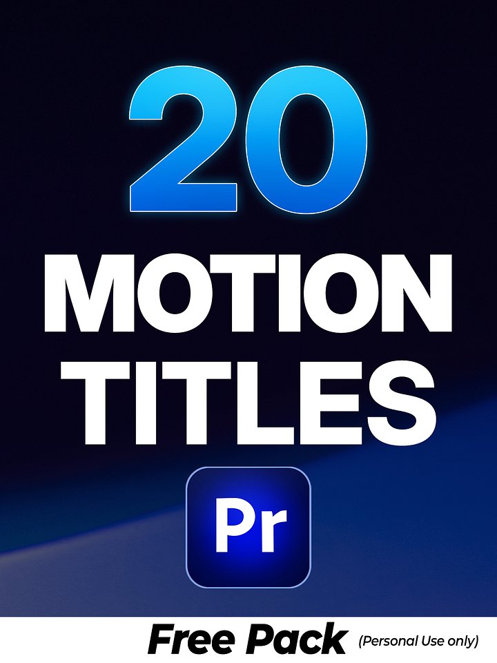 20 Free Motion Titles - Premiere Pro product image (1)