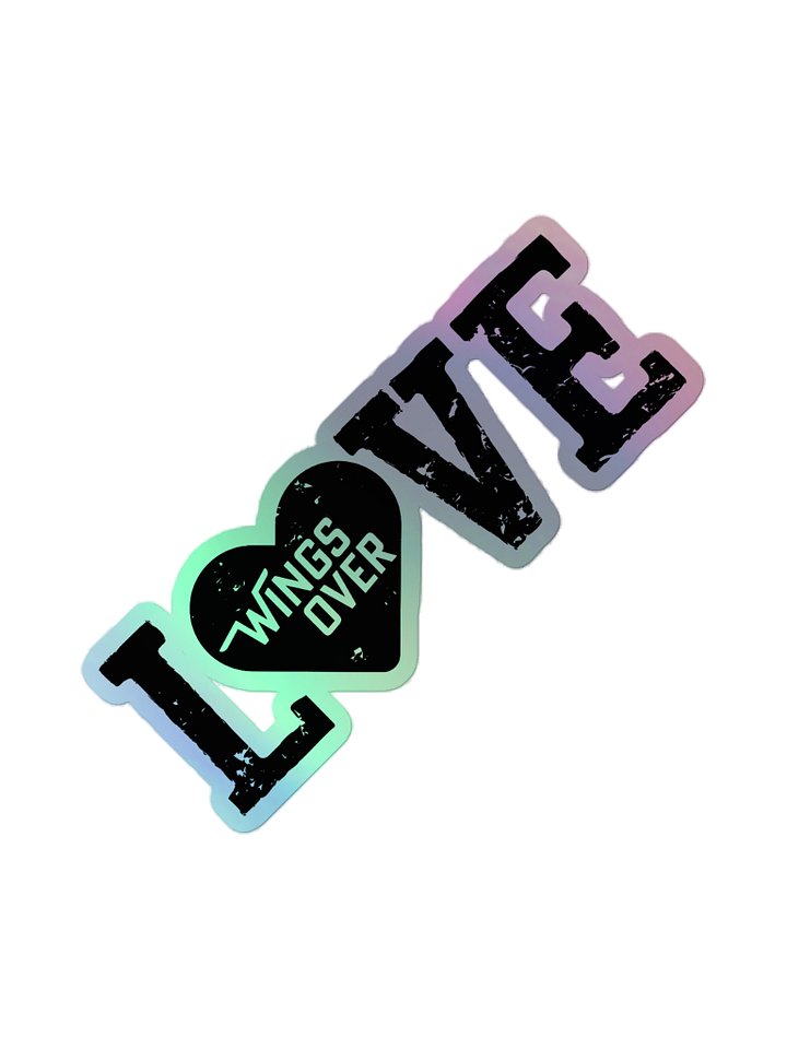3 x 3 Holographic Sticker - Love Wings Over product image (2)