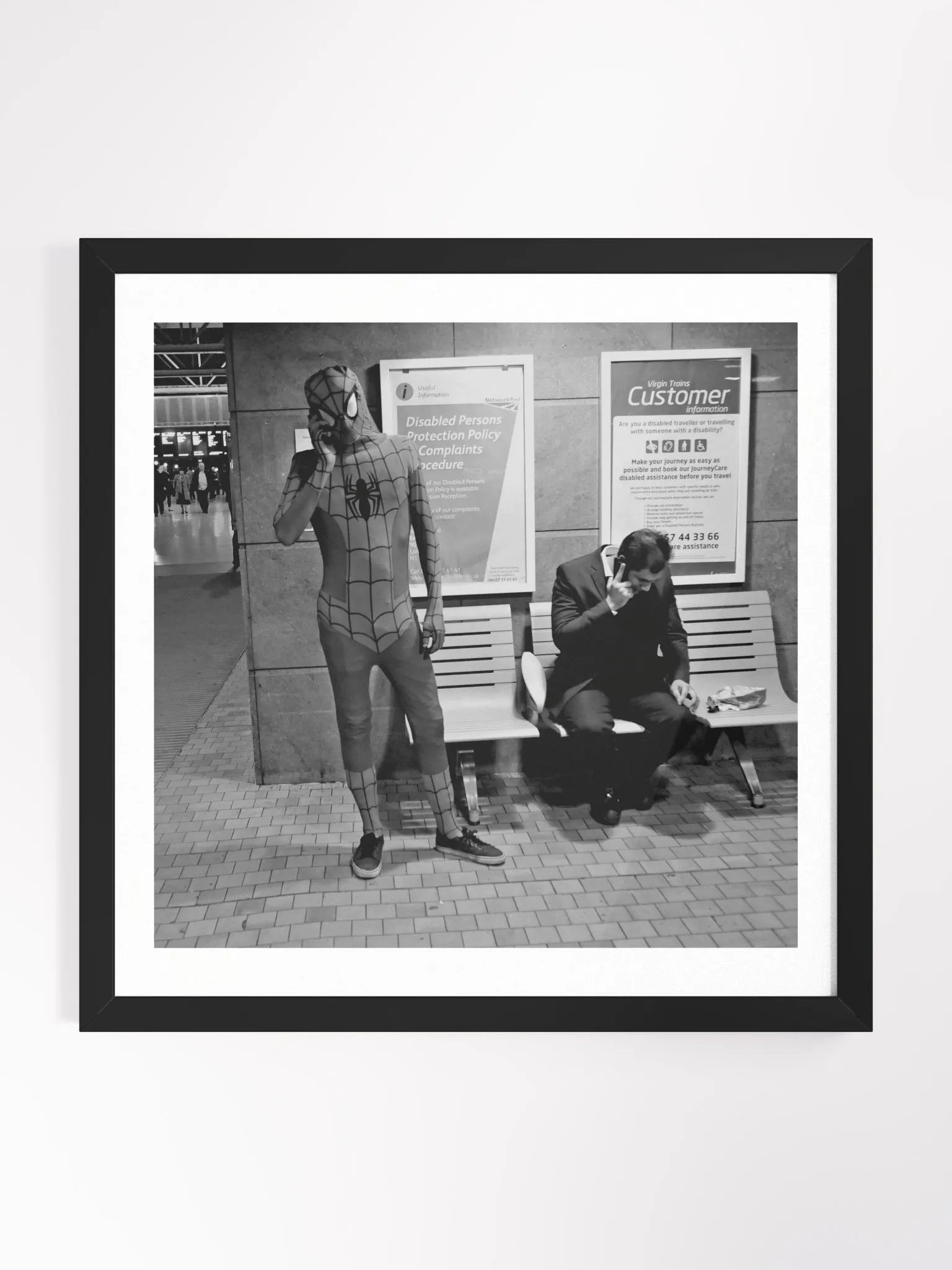 Framed Square Print Street Photograph Spiderman product image (1)