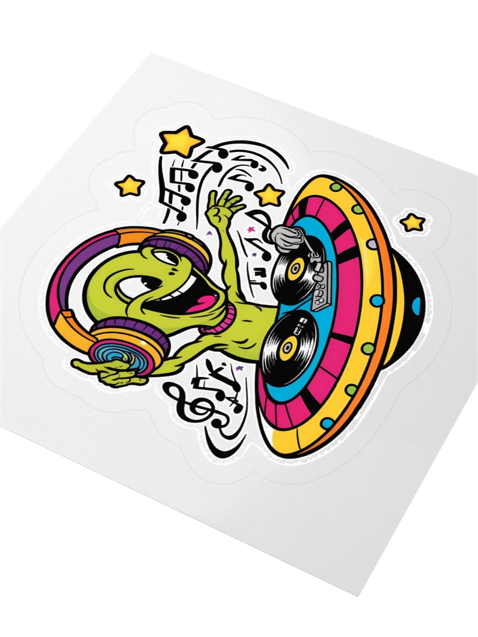 Alien DJ Groove Kiss-Cut Stickers product image (3)