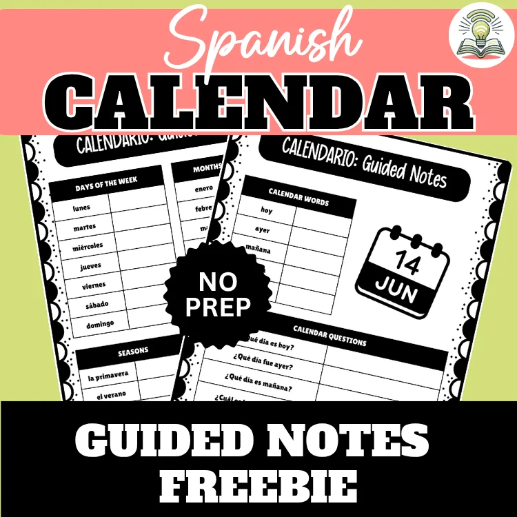 Free Calendar Guided Notes