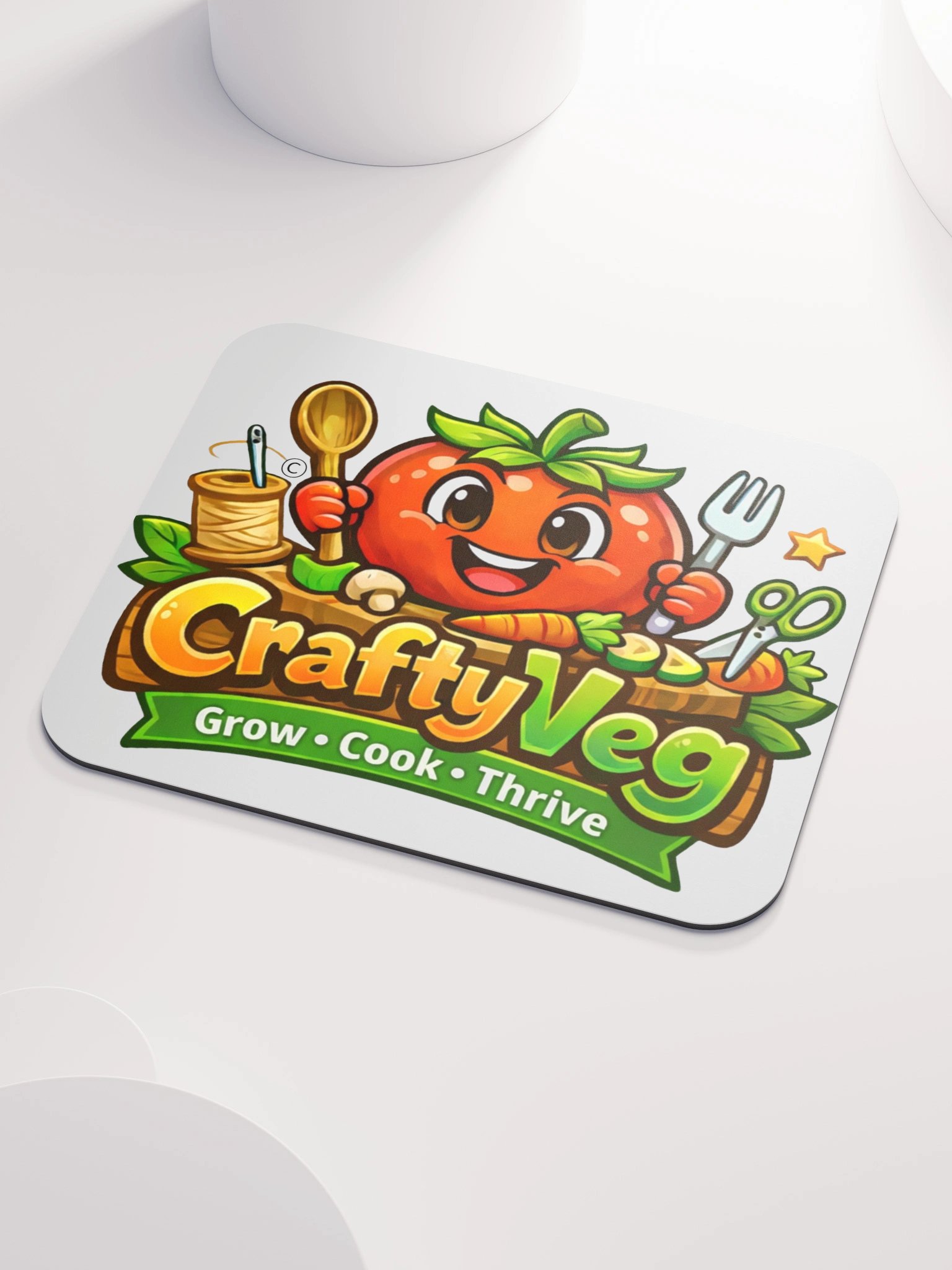 CraftyVeg Classic Logo Mouse Pad product image (3)