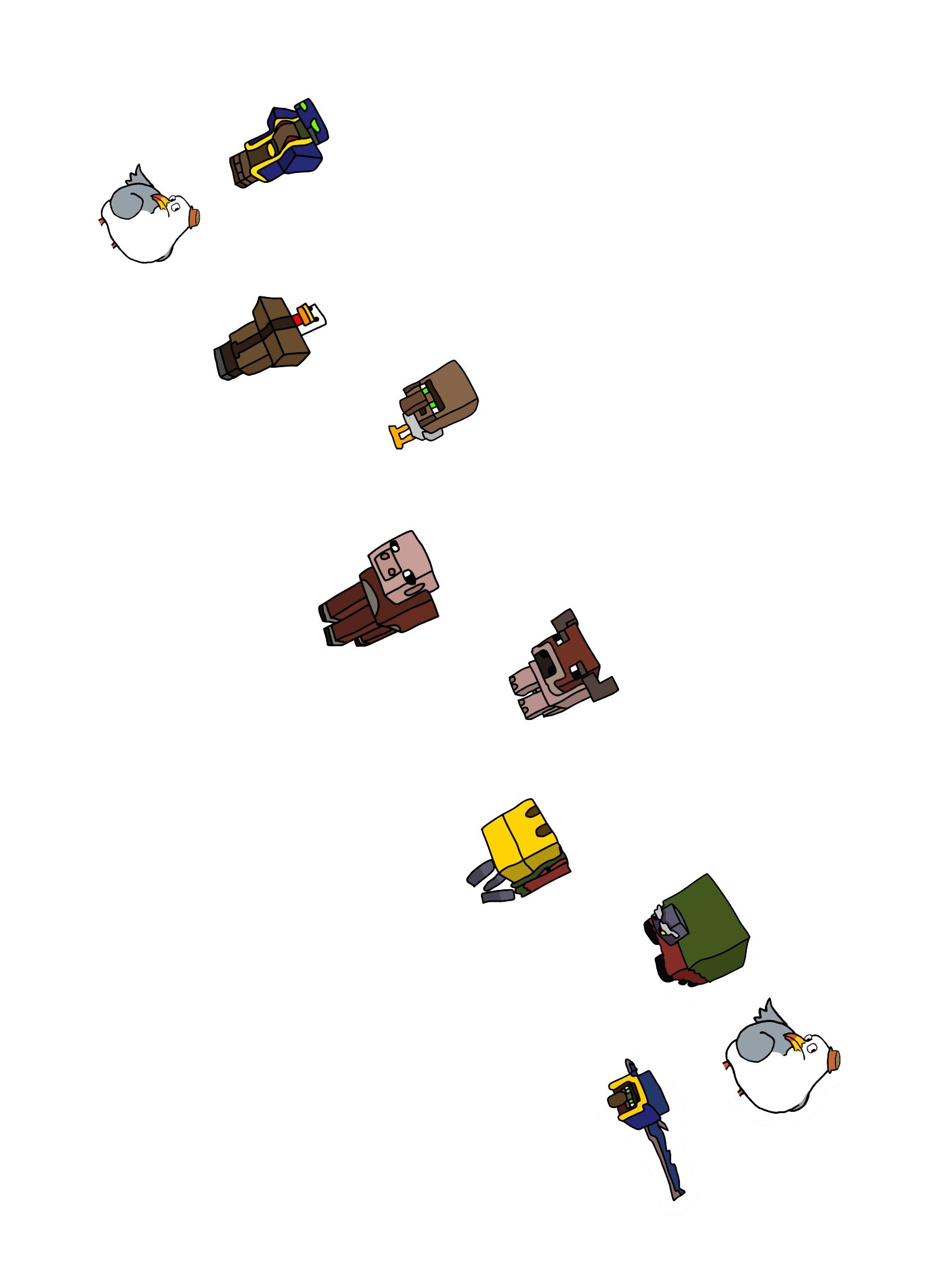 Cross-Bred Mobs Sticker Set product image (2)