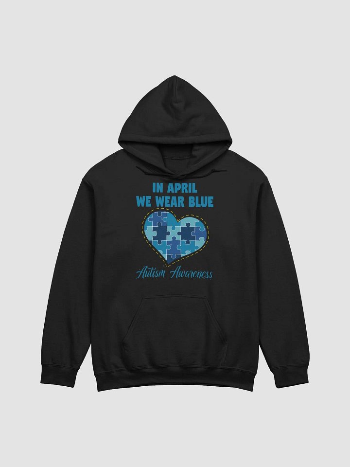 April Blue Puzzle Heart Hoodie product image (1)