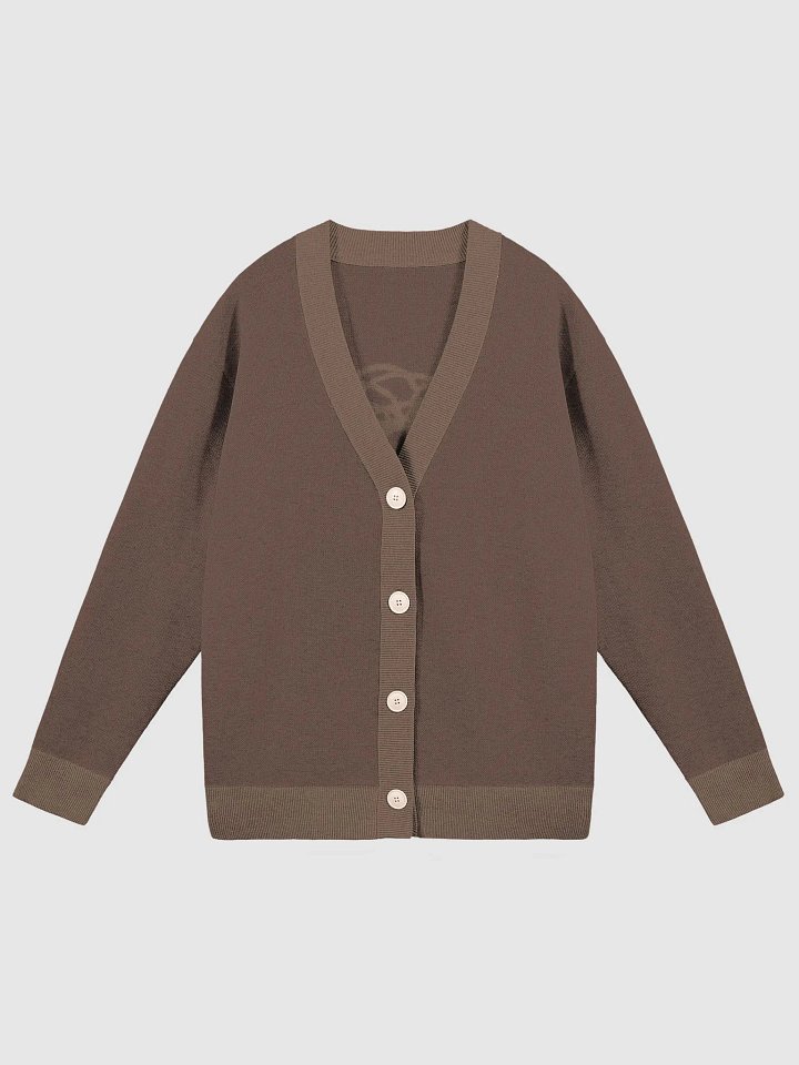 BUSY-BRAINED (lg. design, duotone brown) knitwear cardigan product image (1)