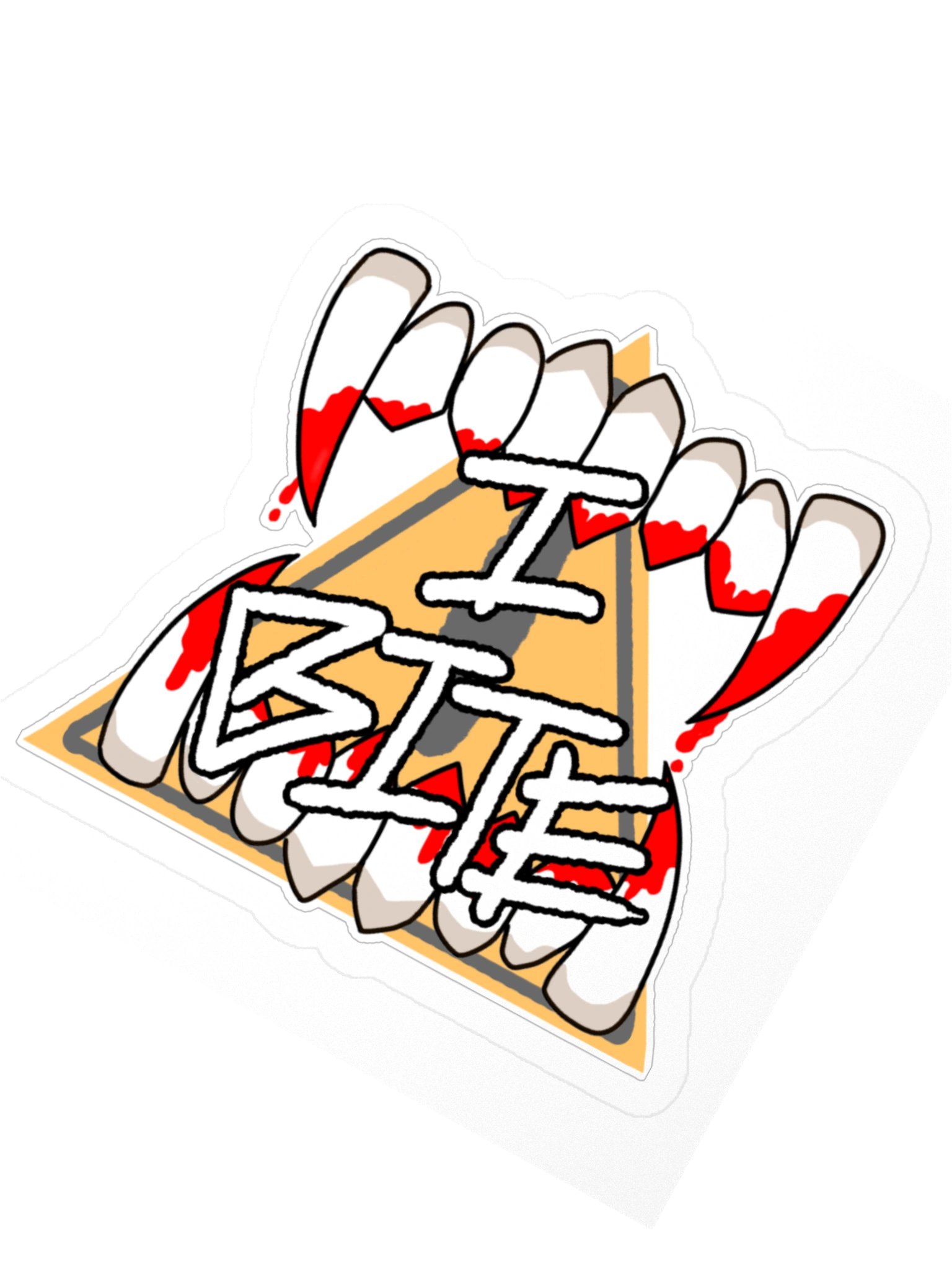 Caution: I Bite Sticker product image (5)