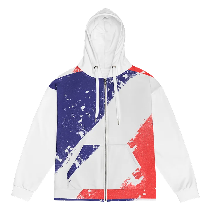 Distressed Flag Stripe Zip Hoodie product image (1)
