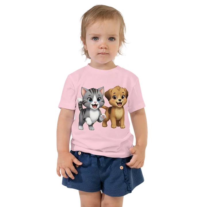 Kitten & Puppy Best Friends Children’s T-shirt product image (1)