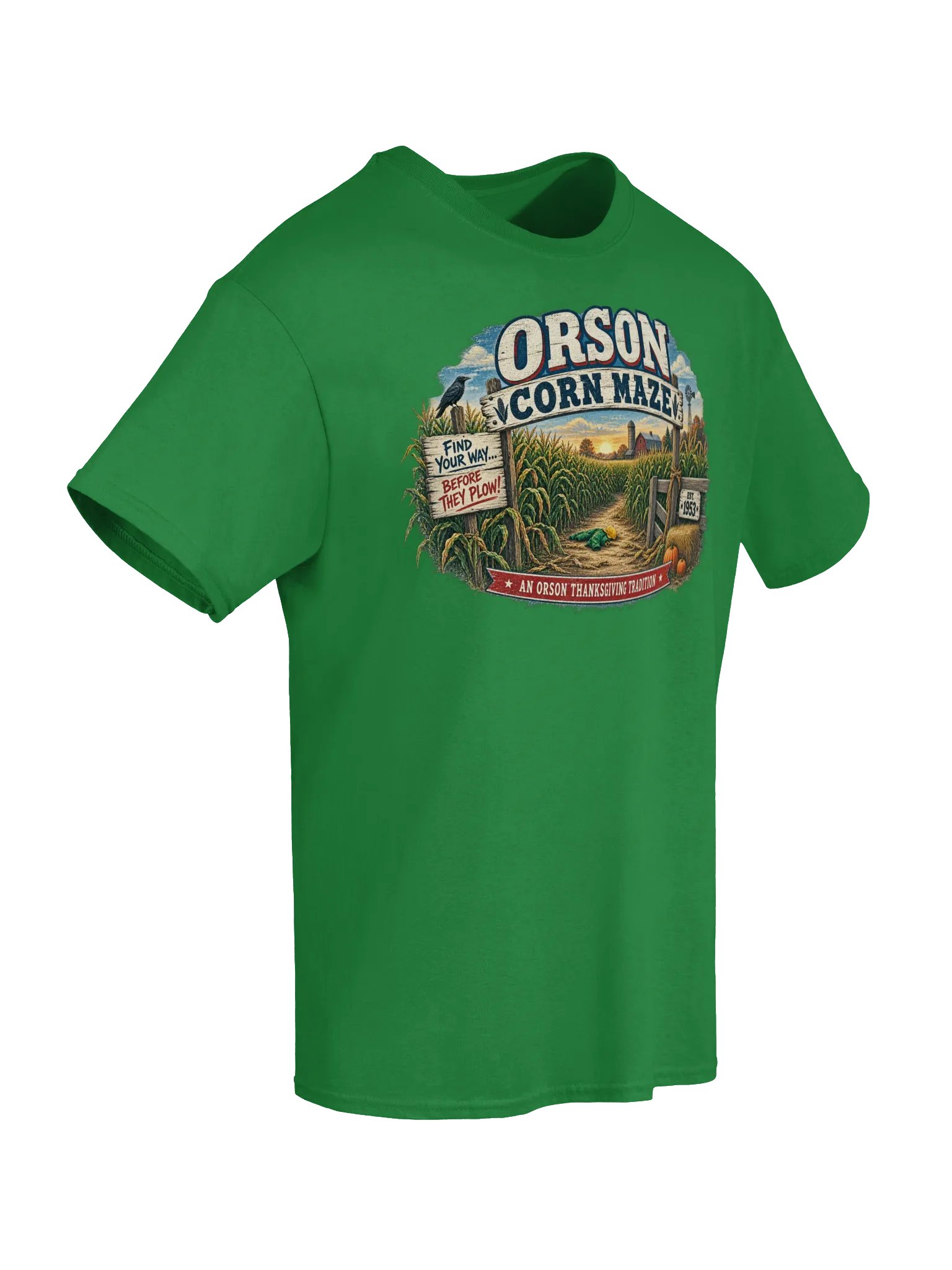 Orson Corn Maze – Thanksgiving Tradition T-Shirt product image (2)