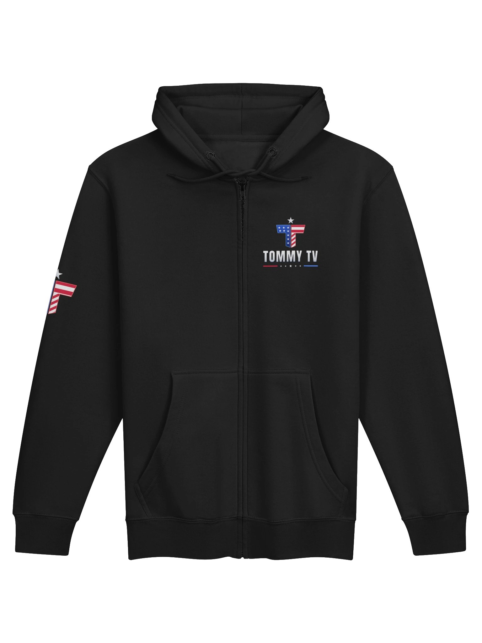 Tommy TV Patriotic Flag Logo - Printed Zip Hoodie product image (1)