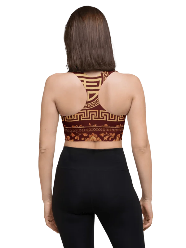 Golden Blossom Recycled Longline Sports Bra product image (3)
