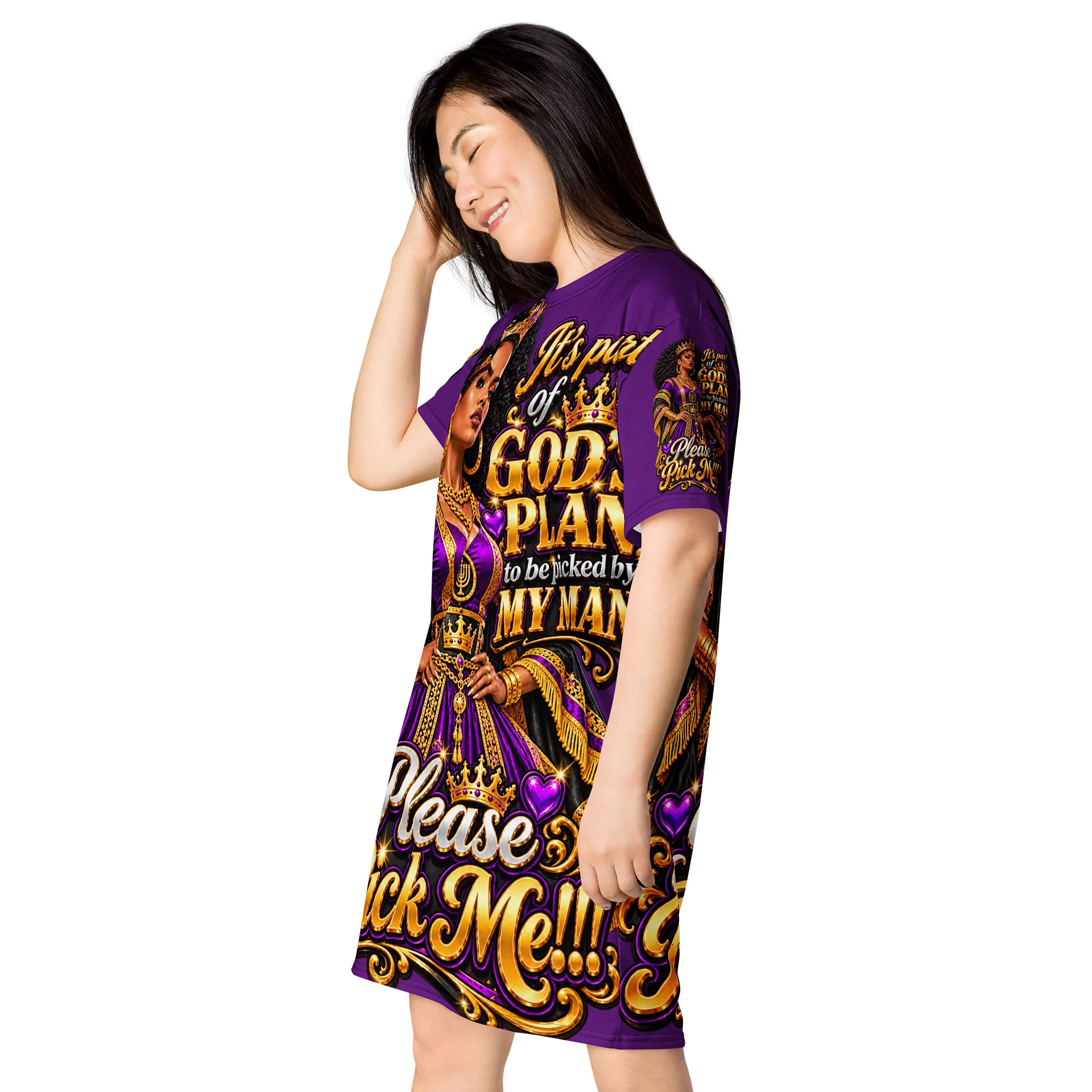 Royal Pick Me Queen T-Shirt Dress product image (3)