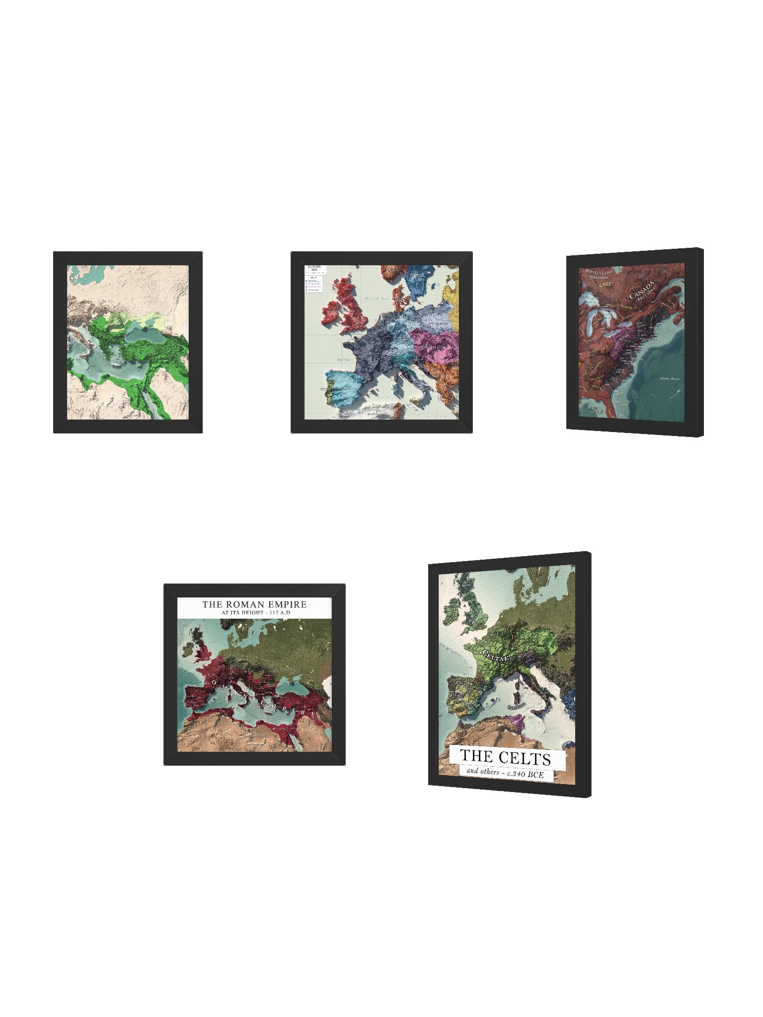 Framed History Map Bundle: 4 + 1 Free product image (1)