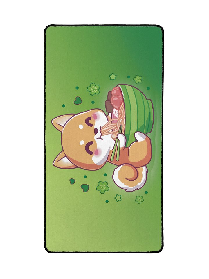 Green Shiba Inu Noodle Time Desk Mat product image (2)