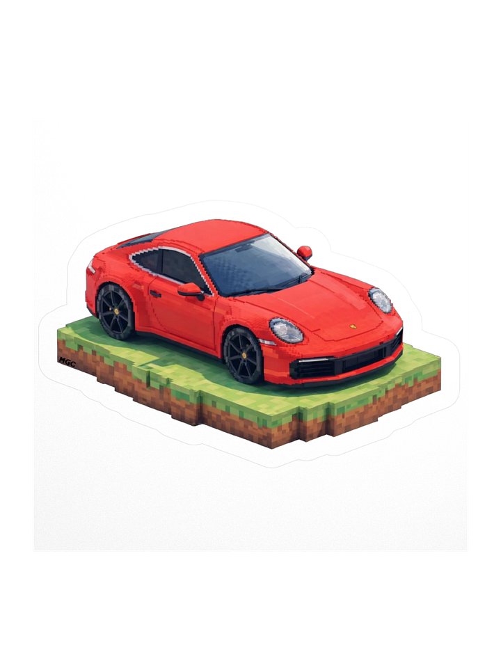 Red Porsche 911 Carrera Sticker (Pixel, Retro, Minecraft) product image (3)