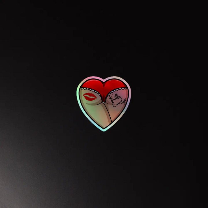 RED HEART BUTT STICKER product image (4)