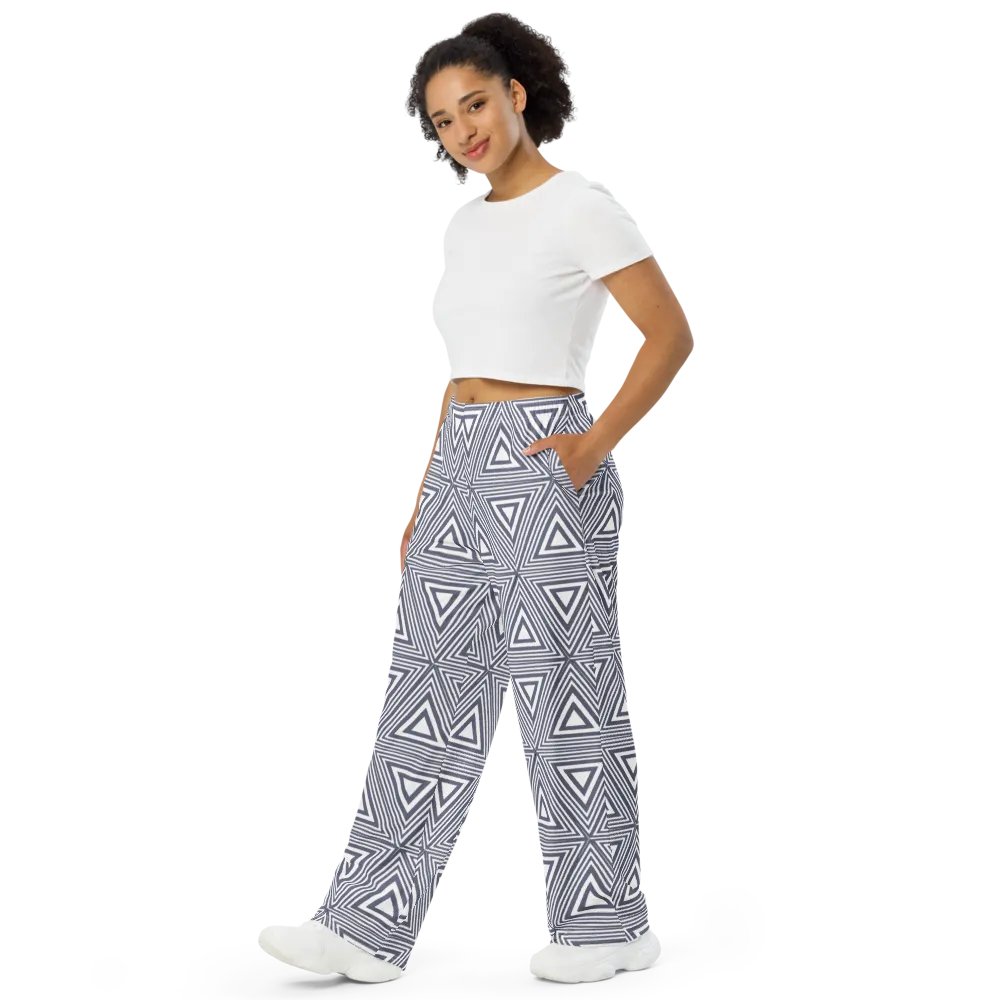Gray Triangles Wideleg Pants product image (4)
