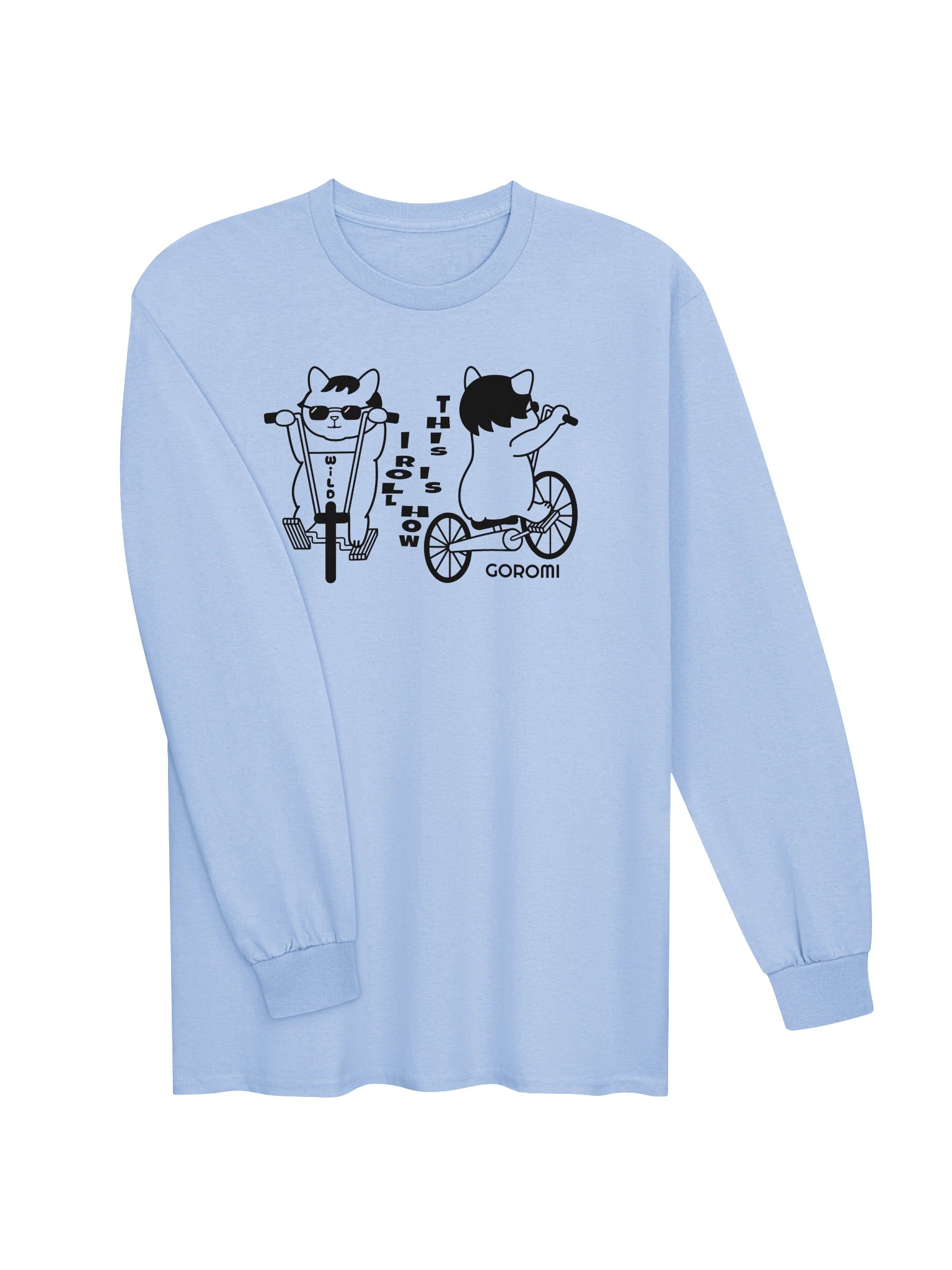 Goromi the Cat (Wild Biker) - Unisex Adult Long Sleeve T-shirt product image (2)