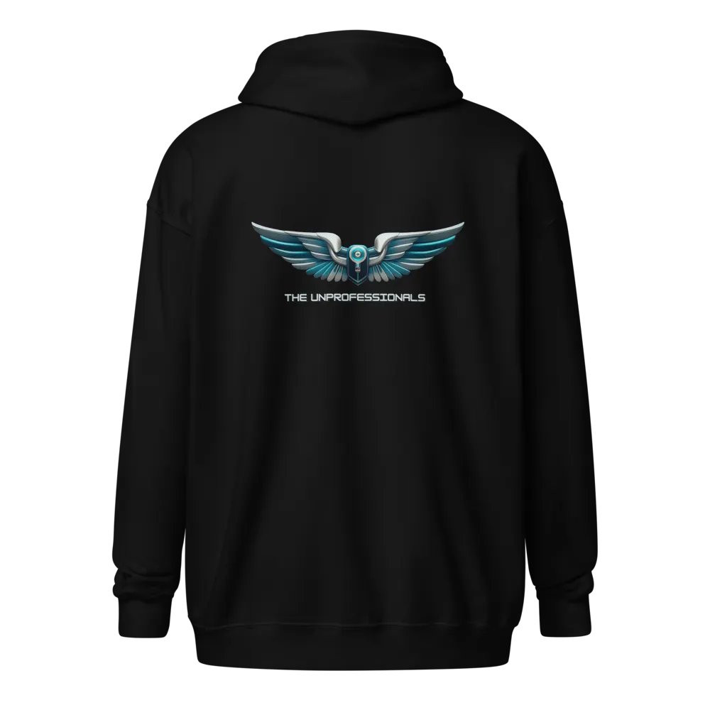 Navy Zip Hoodie - MDA Front UP Back product image (8)