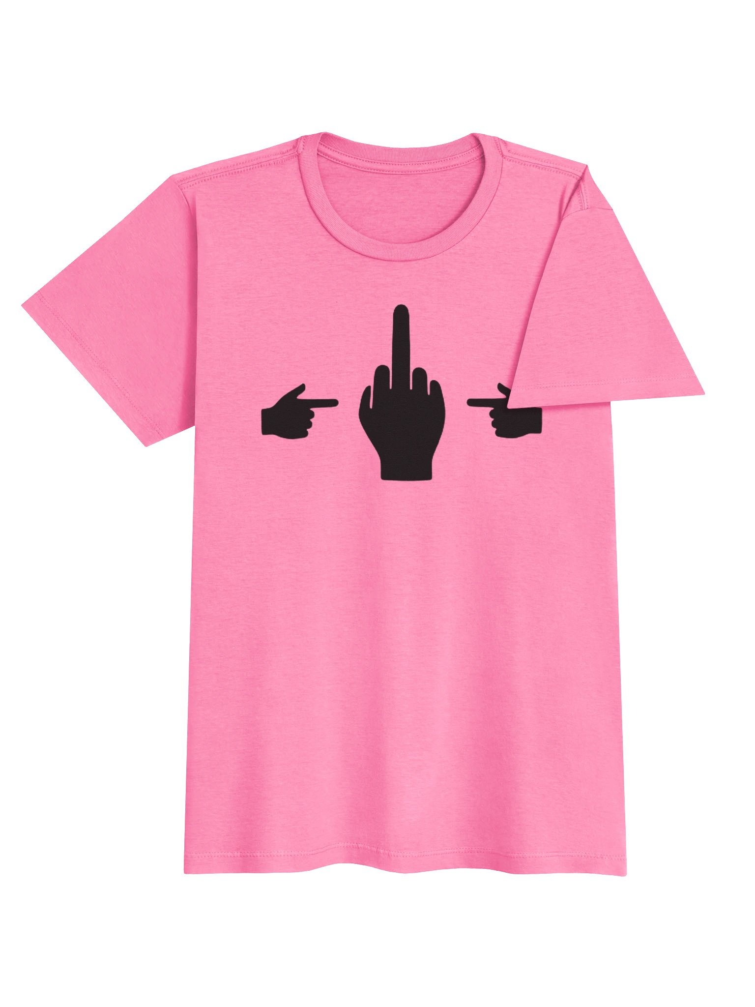 No Middle Finger Point ShopCo Black Gildan Women’s Tee product image (4)