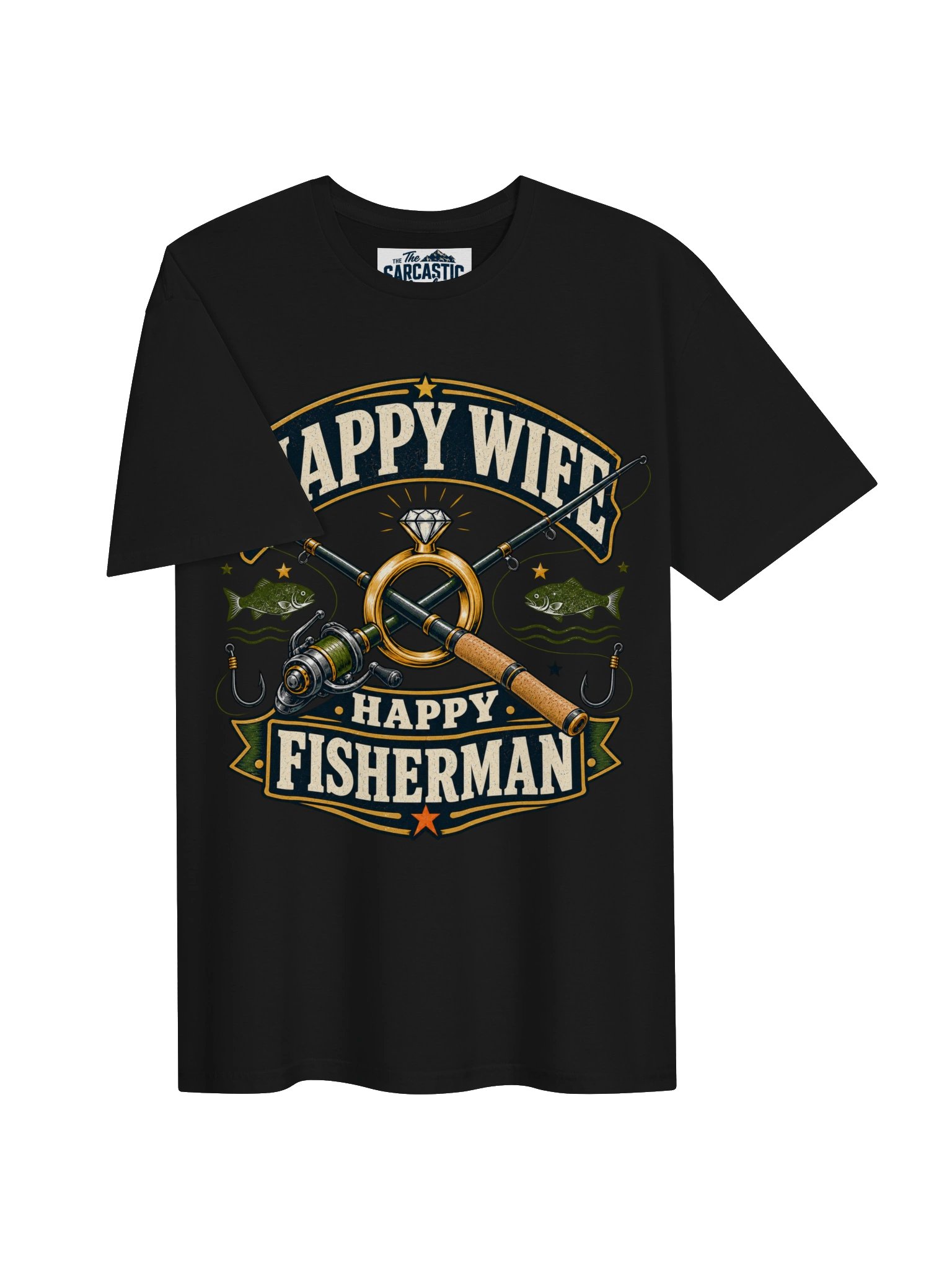 Happy Wife Happy Fisherman T-shirt product image (3)