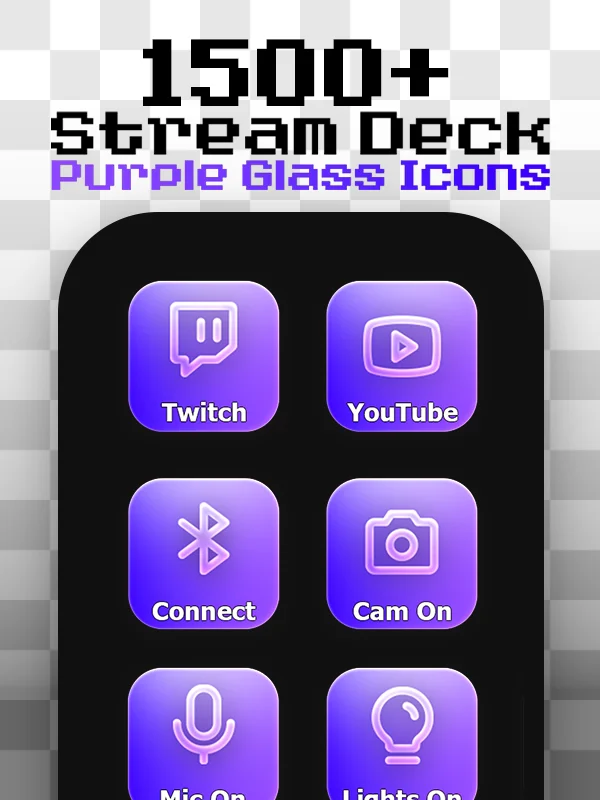 Room to Type - Purple Glass Stream Deck Icons product image (1)