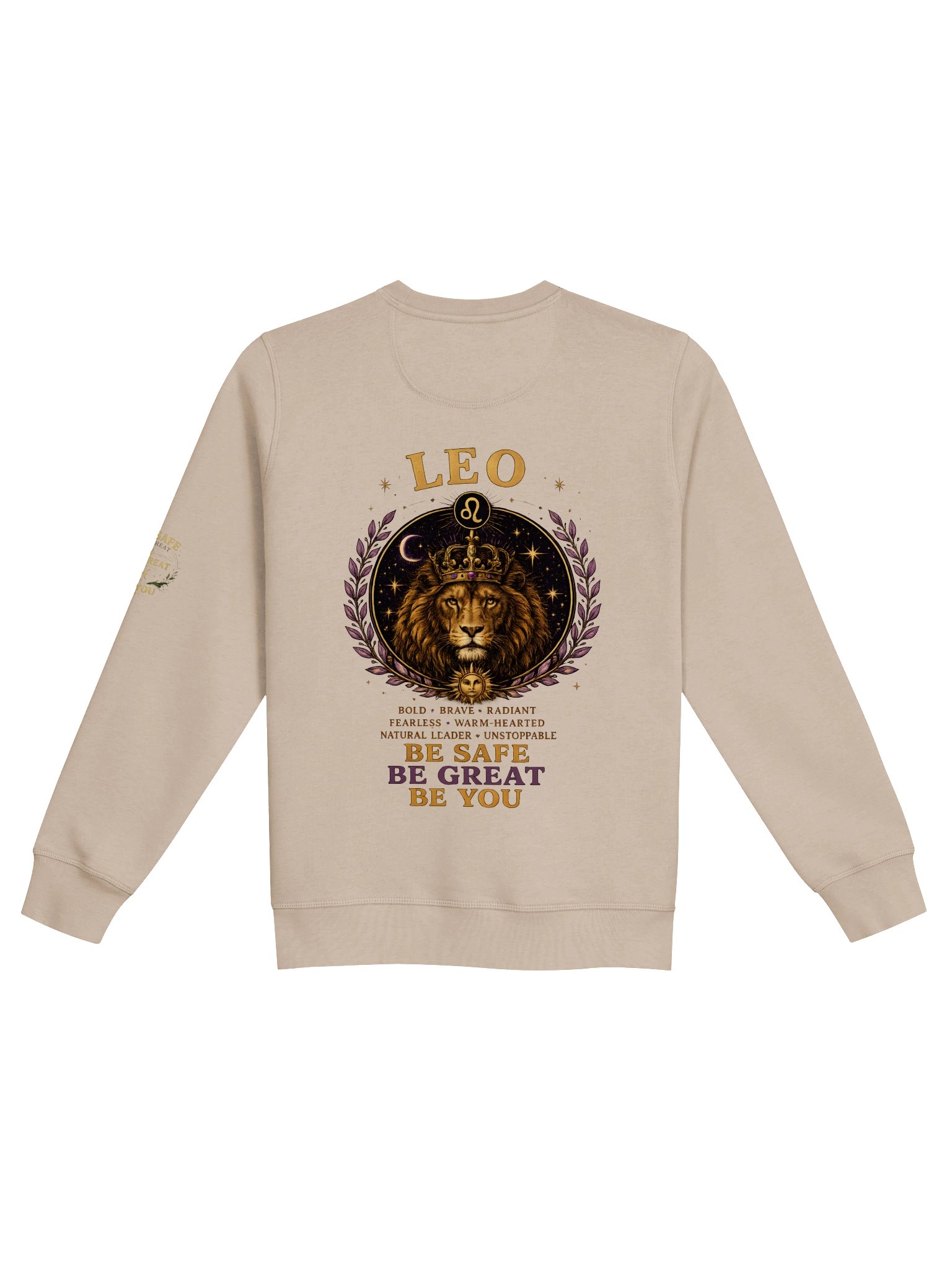 Leo “Born to Shine” Premium Zodiac Crewneck product image (2)