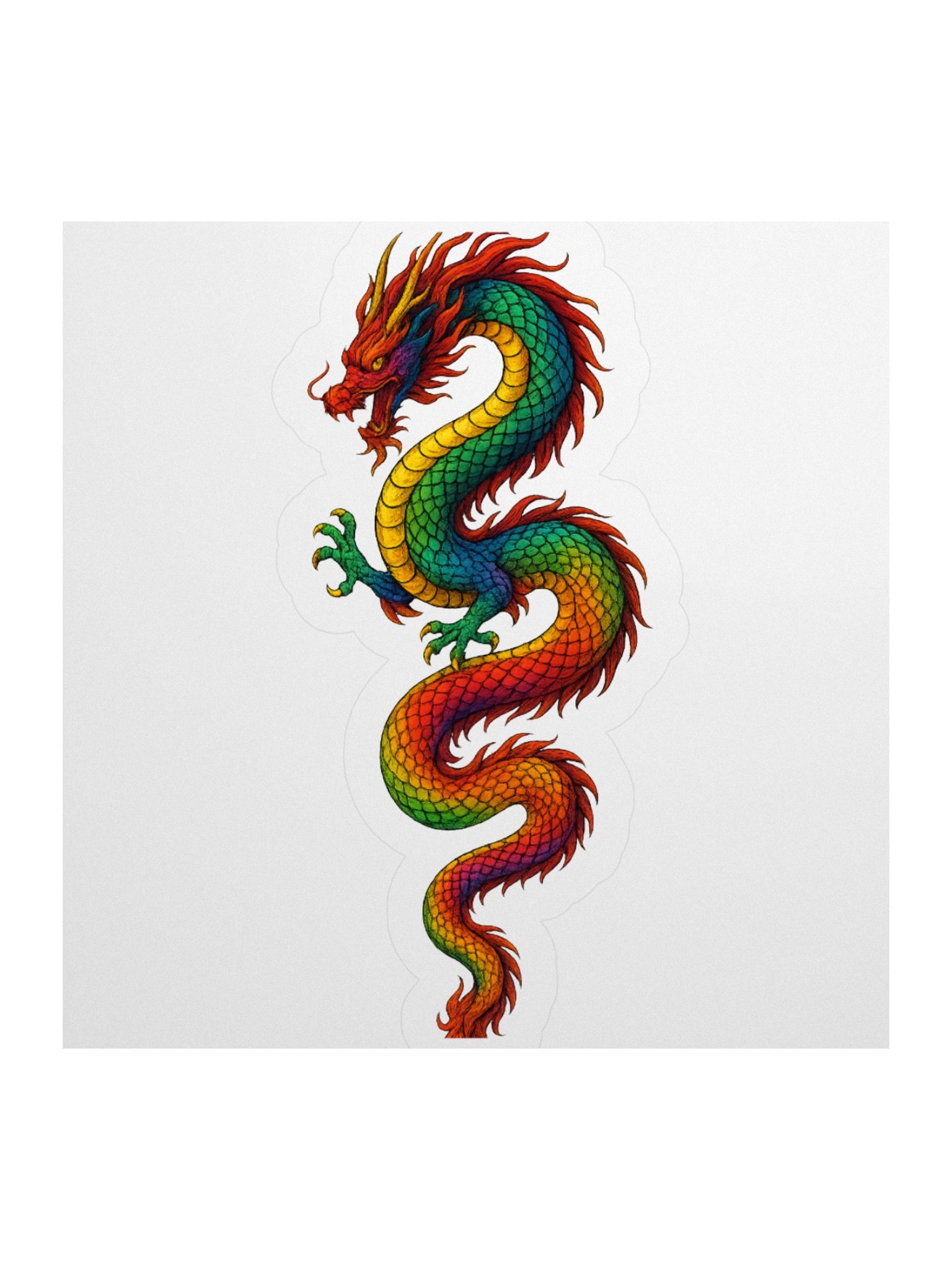 🐉 Kiss Cut Dragon Sticker – Mark the Realm Shape it. Peel it. Flame it. product image (2)