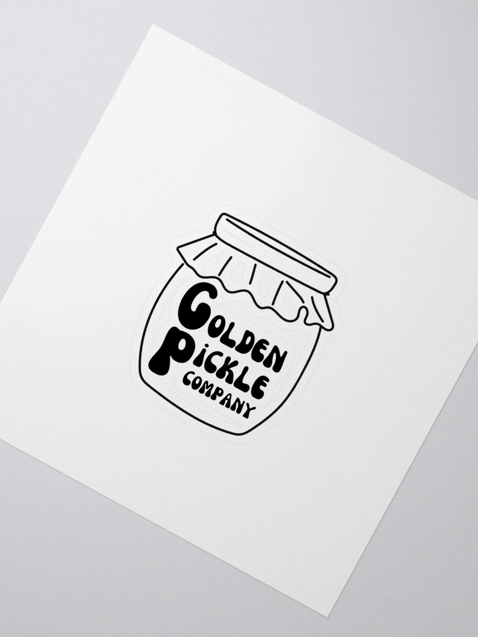Golden Pickle Jar Logo Kiss Cut Stickers product image (2)