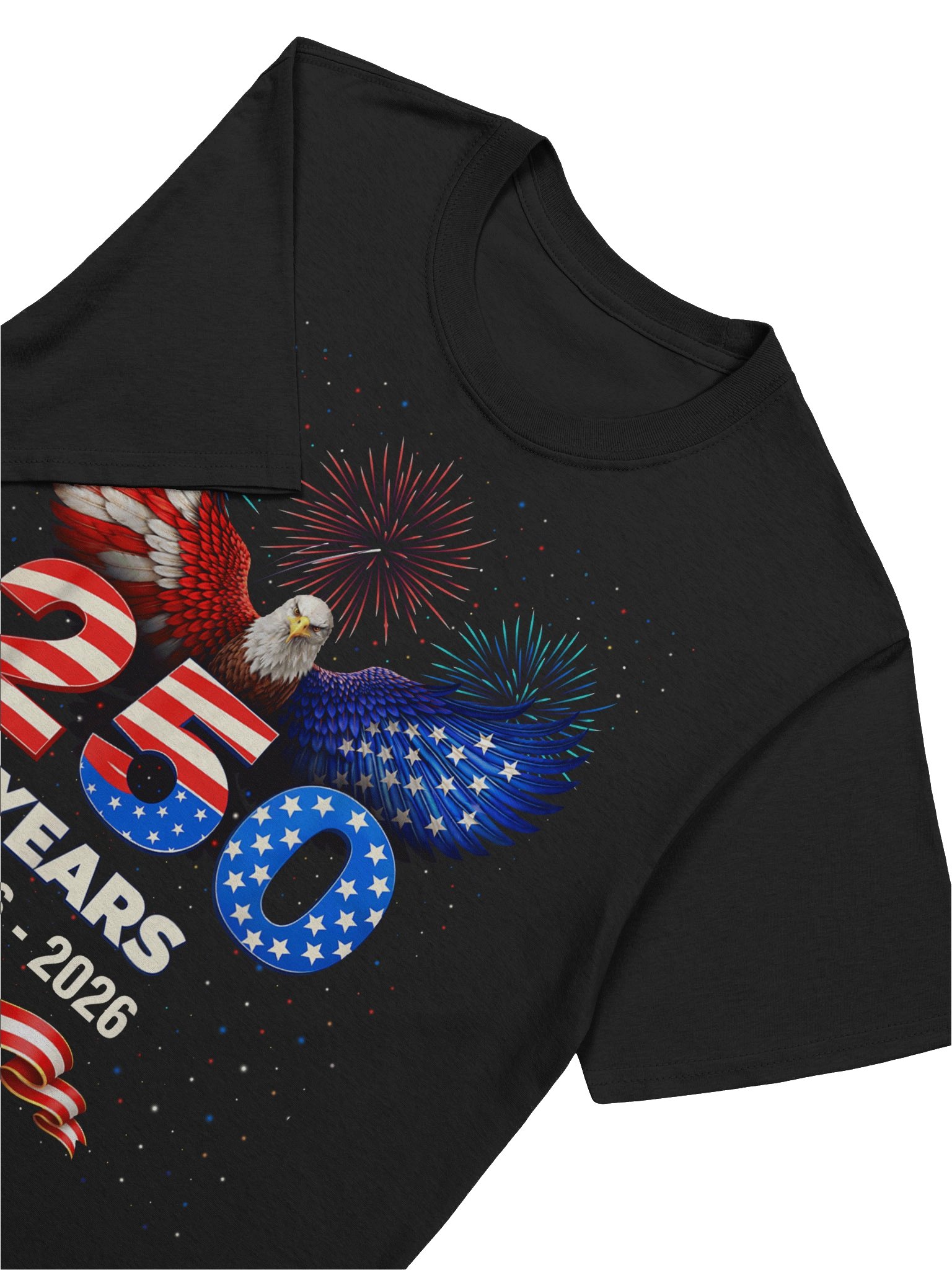 250th Anniversary USA 1776 2026 Patriotic Eagle 4th of July T-Shirt product image (100)